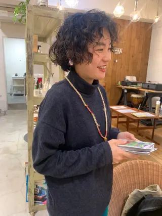 ミディアム パーマ 【takk】 ナカヤママサヨシのヘアスタイル