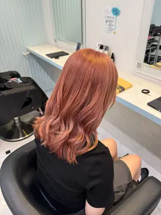 ミディアム カラー 🩷モテ髪＆透明感 🩷ミルクティー🩷のヘアスタイル