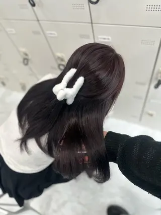 セミロング カラー ガーリーstyle ❤︎misaki🏹のヘアスタイル