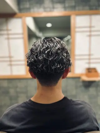 ミディアム パーマ メンズ メンズカット/ 雄大のヘアスタイル