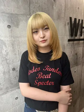 ミディアム 美容室 _WHITE＋ 南海難波店【アンダーホワイトプラス】所属・✨レイヤー/透明感 /豊嶋里緒✨のヘアスタイル