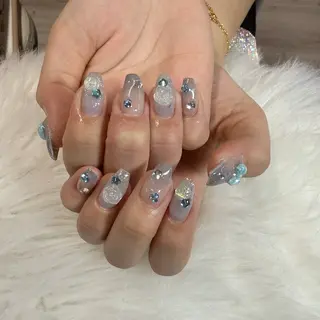 ネイル 🎀nana🫧 ワンホンネイル🎀のネイルデザイン