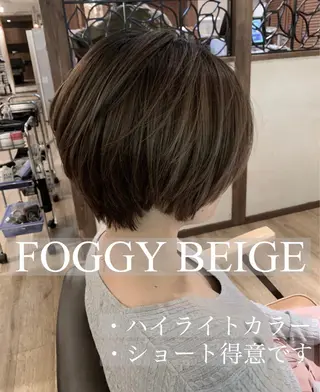 ショート カラー SALOWIN(サロウィン)広島並木通り所属・田村和範/似合わせ カラー/縮毛矯正のヘアスタイル