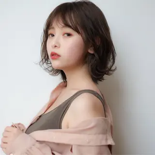 ショート カラー パーマ ヘアアレンジ VIVIE【ヴィヴィ】所属・髪質改善/韓国風 レイヤー/田村祐樹のヘアスタイル