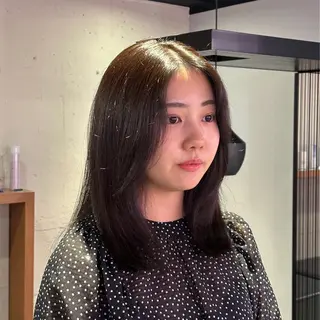 セミロング カラー ピチカート　本店所属・カットモデル ／ゆうのヘアスタイル