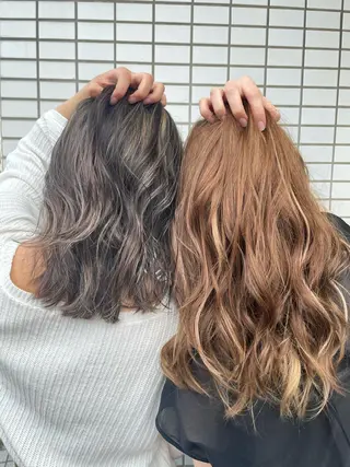 セミロング カラー 髪質改善/縮毛矯正 ツヤ髪🩷さつきのヘアスタイル