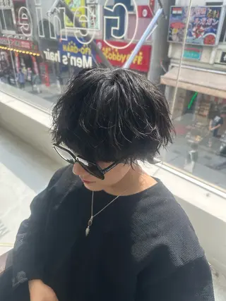 メンズ ニュアンス/フェザー /ウルフ/伶馬のヘアスタイル