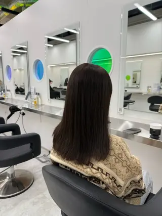 セミロング カラー 中韓レイヤー/ ブラウン🤎はやとのヘアスタイル