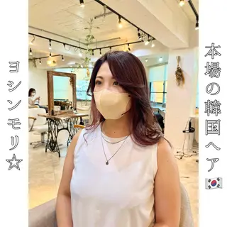 セミロング 本場の韓国ヘア 🇰🇷チ・ヨンジュのヘアスタイル