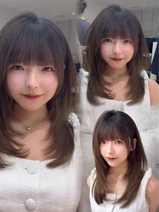 セミロング 谷川が作る熊本1🥇 レイヤーカットのヘアスタイル