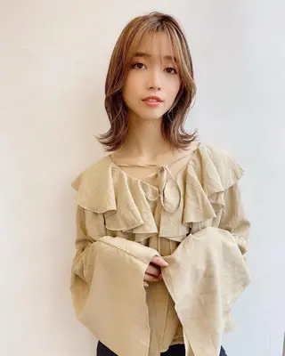 ミディアム 鎌倉 彩のヘアスタイル
