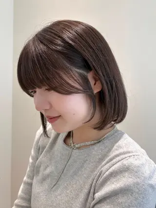 ショート 透明感カラー/顔周り カット🎀ヒラバルのヘアスタイル