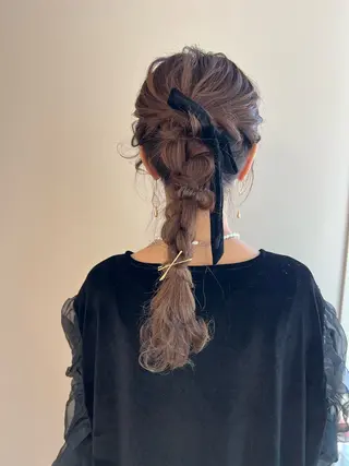 ロング ヘアアレンジ 似合わせ.ﾍｱｾｯﾄ 得意🌹井上美沙のヘアスタイル