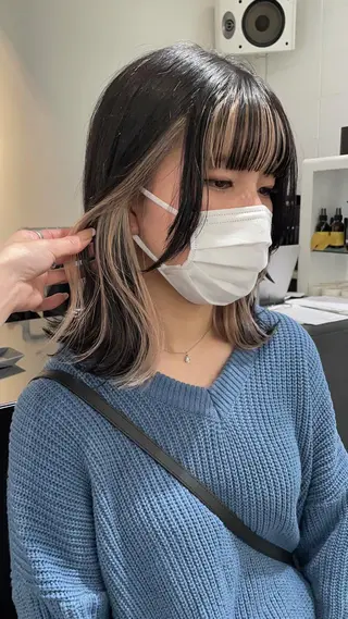 ミディアム カラー パーマ ヘアアレンジ メンズ キッズ ネイル マツエク・マツパ アイブロウ 艶ハイトーン/ヘア アレンジAYAKAのヘアスタイル