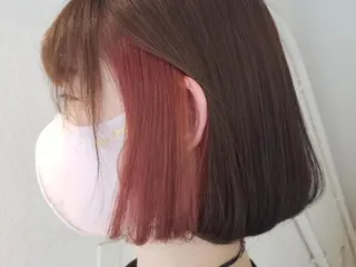 ミディアム 🇰🇷透明感×ハイ トーン🌟tomoのヘアスタイル