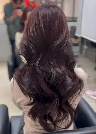 ロング カラー sunc所属・梅田l大人韓国ヘア レイヤー×艶カラーのヘアスタイル