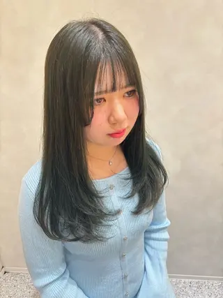 セミロング 艶髪 韓国ヘア 特化 Zina北千住 阿部のヘアスタイル