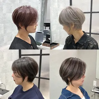 ショート カラー 大人上品な白髪ぼかし ☆【TAKASHI】のヘアスタイル
