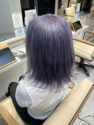 ミディアム カラー fuka/梅田/ ミルクティーベージュのヘアスタイル