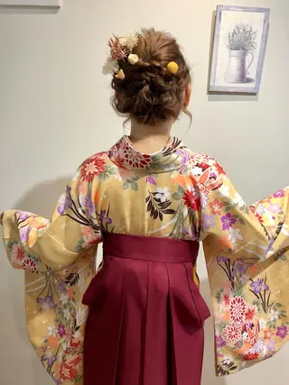 セミロング ヘアアレンジ 青野 文香のヘアスタイル