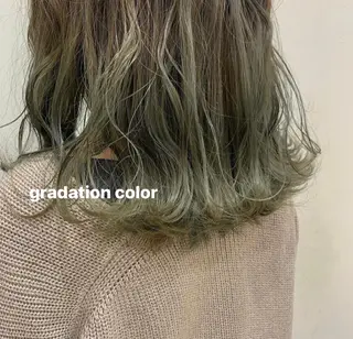 セミロング カラー 顔周りレイヤー 🎀マリノのヘアスタイル