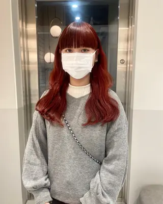 ロング カラー ヘアアレンジ satsuki 暖色・ブラウンカラーのヘアスタイル