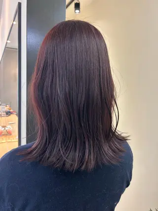 ミディアム カラー hub hair レイヤー/透明感のヘアスタイル