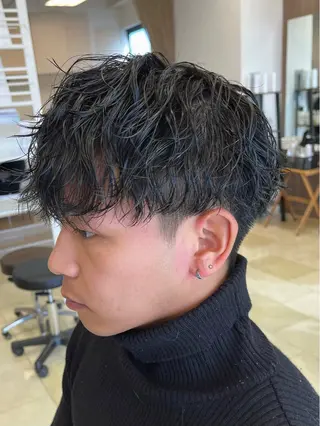 ショート パーマ メンズ TORAYA所属・メンズカット/ hattoriのヘアスタイル