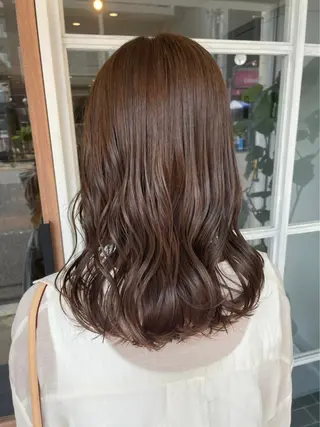 セミロング カラー いまじゅく あおいのヘアスタイル