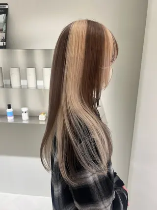 ロング カラー RIN🪐 ウルフ／ハイトーンのヘアスタイル