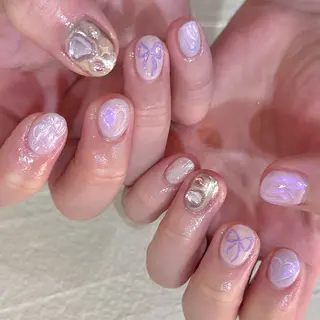 ネイル 𝕄𝕚𝕪𝕦🤍 自由が丘⌇パラジェルのネイルデザイン