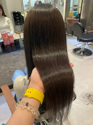 ロング カラー オリーブカラー🫒/ 透明感カラー/みゆのヘアスタイル