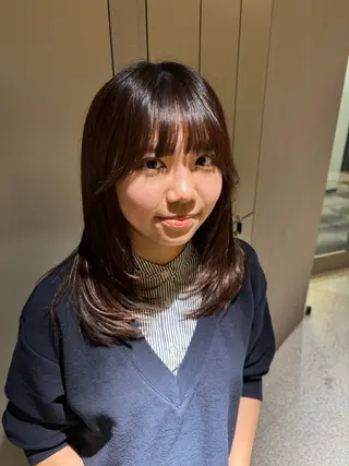 ミディアム 札幌パーマ 髪質改善/後藤海音のヘアスタイル