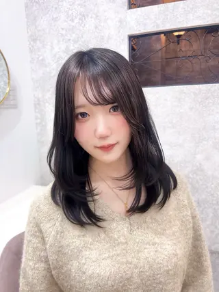 ミディアム 💓Yuri💓 ハイトーン/デザインのヘアスタイル