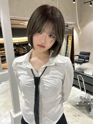 カラー nehus nagaoka所属・🖤複雑履歴ブリーチ Mizuki 🖤のヘアスタイル