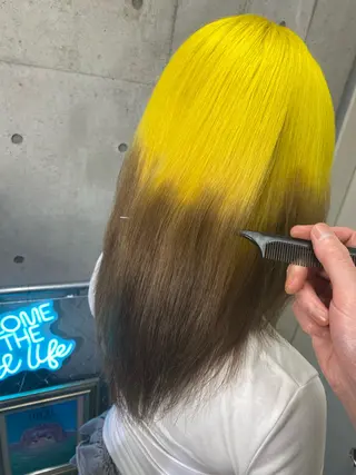 ミディアム カラー 國分 伸也のヘアスタイル