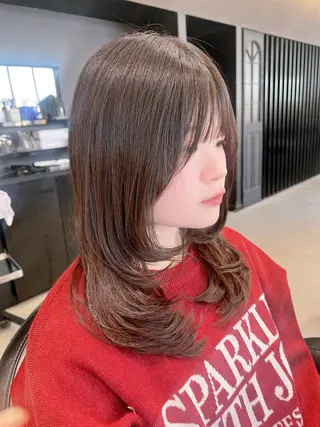 セミロング 韓国風顔まわり/ベー ジュ/マツエク♡美咲のマツエク・マツパデザイン