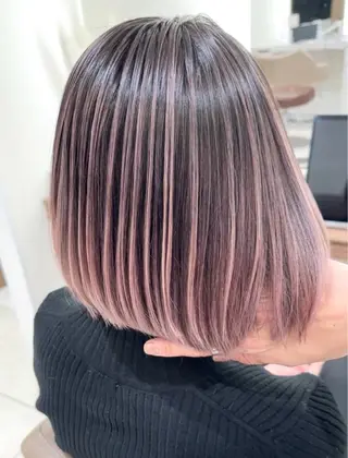 ミディアム カラー 山崎俊輔/髪質改善 /バレイヤージュのヘアスタイル