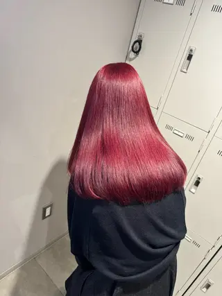 セミロング カラー ヘアアレンジ 顔まわりカット の達人のヘアスタイル