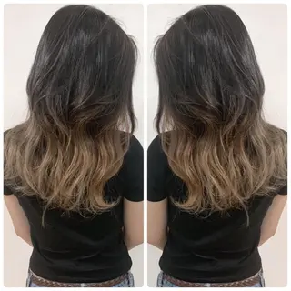 セミロング カラー 京都大人女性ショート 徒歩1分/秋山のヘアスタイル