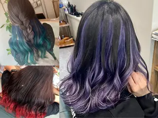 セミロング ブリーチ/ストレート ダブルカラーtetoのヘアスタイル