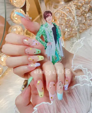 ネイル 23時まで❤︎韓国、 ワンホンネイルのネイルデザイン