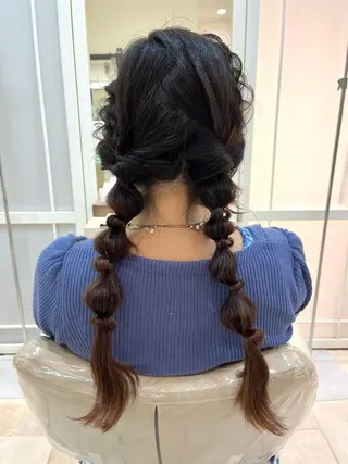 ロング ヘアアレンジ ハイトーン/ブリーチ 栄/Sayakaのヘアスタイル