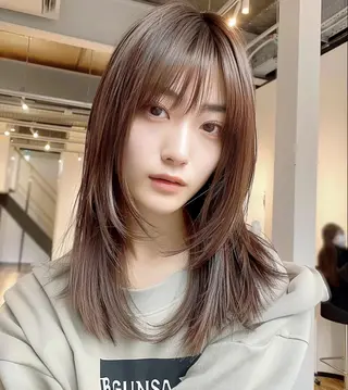 ミディアム レヴ　草加駅3分🌻 ✂️早朝深夜営業🌱のヘアスタイル