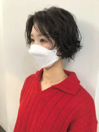 ショート パーマ 千葉 郁也のヘアスタイル