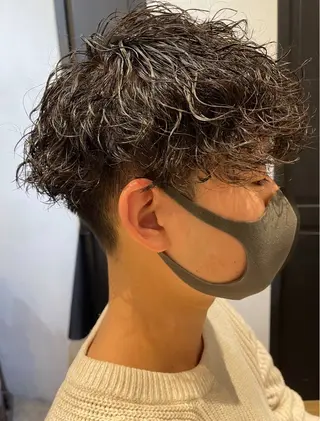 ショート パーマ メンズ lana hair  新宿髪質改善トリートメント新宿三丁目【ラナヘアー】所属・新宿メンズ専門 髪質改善パーマ特化のヘアスタイル