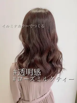 ミディアム 💎馴染むエクステ ×カラーTOMO💎のヘアスタイル