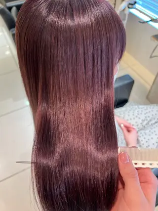 ロング ‪🤎艶感ベージュ/ ミルクティー‪🤎のヘアスタイル