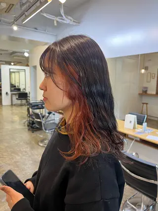 セミロング 鈴木 三保のヘアスタイル