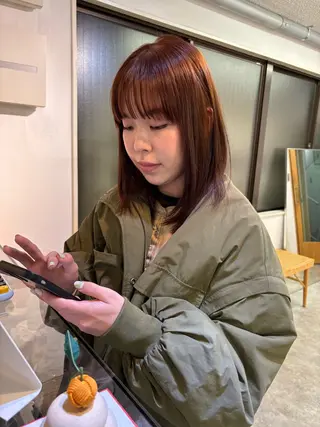 ミディアム カラー sakura🌸 レイヤー/韓国ヘアのヘアスタイル